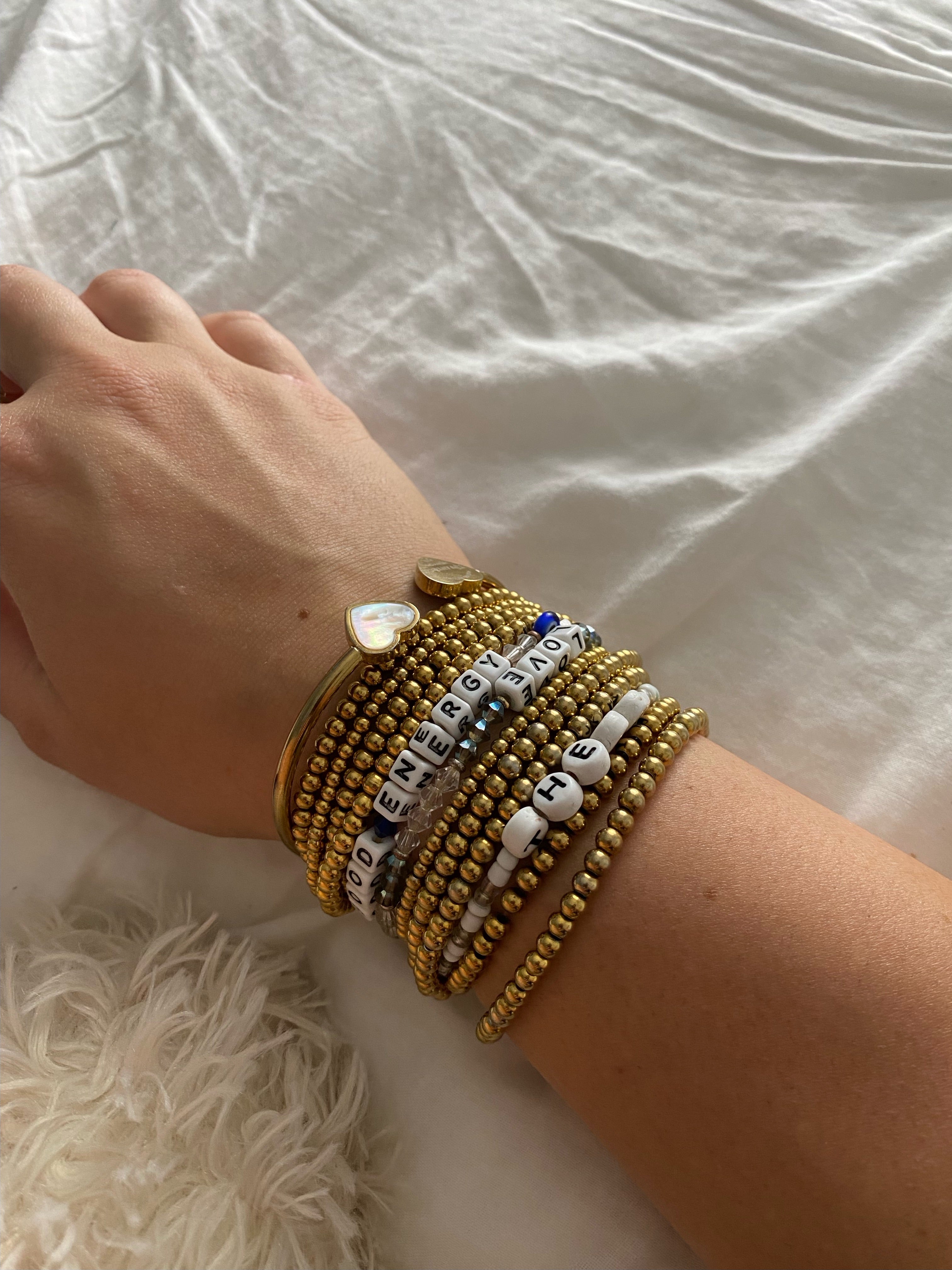 14K Gold Beaded Bracelet Stack – Just Bead It By Rachel, LLC